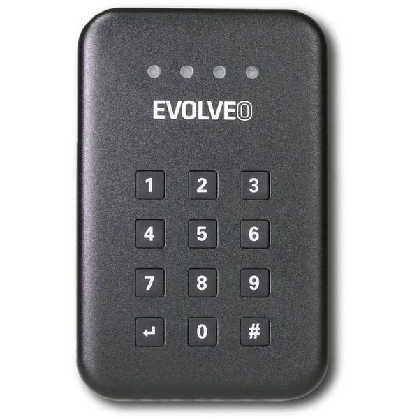 Extern Hölje - EVOLVEO - Encrypt 1 - Aluminium och Gummi - USB 3.0 - 2,5 tum