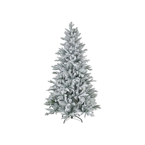 HOMCOM joulukuusi 180 cm, lumipeitteinen, paloturvallinen, metallijalka, muokattavat oksat, vihreä