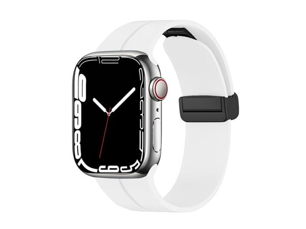 Armband för Apple Watch 42/44/45mm Sport med magnetstängning Vit