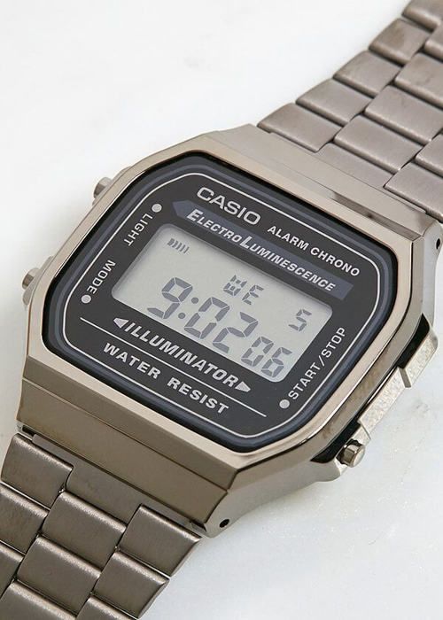 Klocka - Casio - A168WEGG-1BEF - Unisex - Svart - Rostfritt stål - Digital