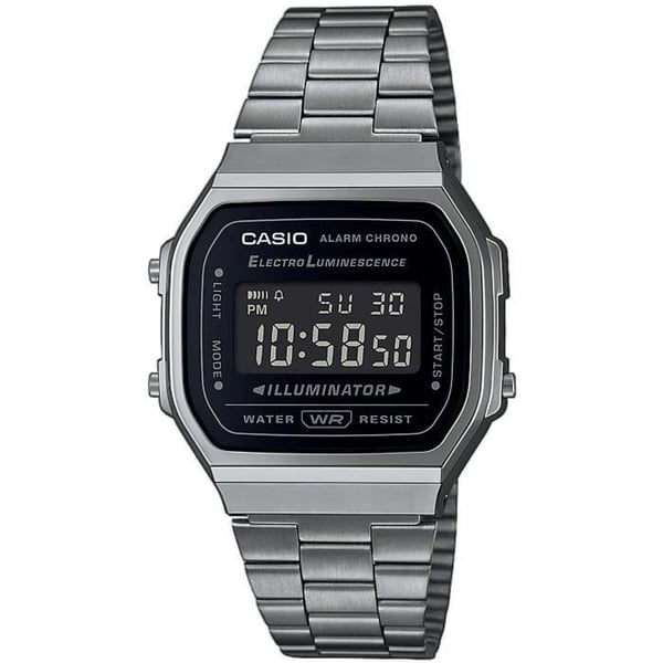 Klocka - Casio - A168WEGG-1BEF - Unisex - Svart - Rostfritt stål - Digital