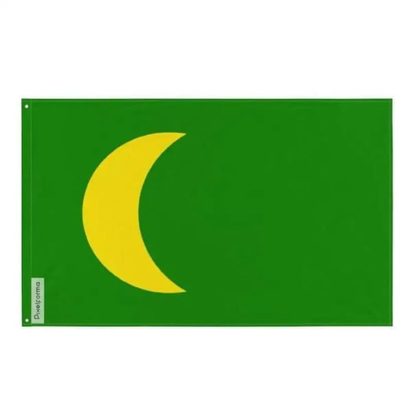 Moghulimperiets flagga – 60 x 90 cm – Hållbar polyester – 2 metallöglor – Inomhus/Utomhusbruk – Pixelforma
