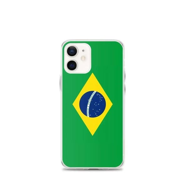 Telefonskal - PIXELFORMA - Brasilienflagga - Kompatibel med iPhone 12 mini - Mjuk - Stötsäker