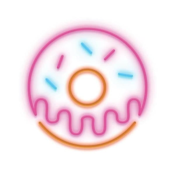 DONUT-Neon LED Donut L40cm Multicolor Candy Shock L 40cm / H 40cm / D 3cm / USB-sladd L 2m