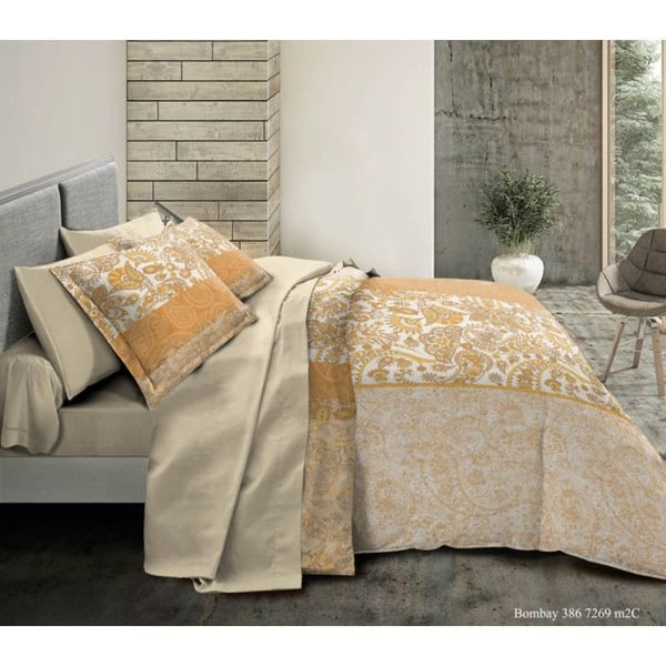 Vändbar 3-delad täckset för säng 240 x 220 cm "Bombay" 100% bomull