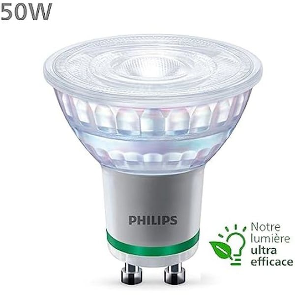 Philips, Ultra Efficient Class A LED-lampa, 50W, GU10-sockel, vit 3000K