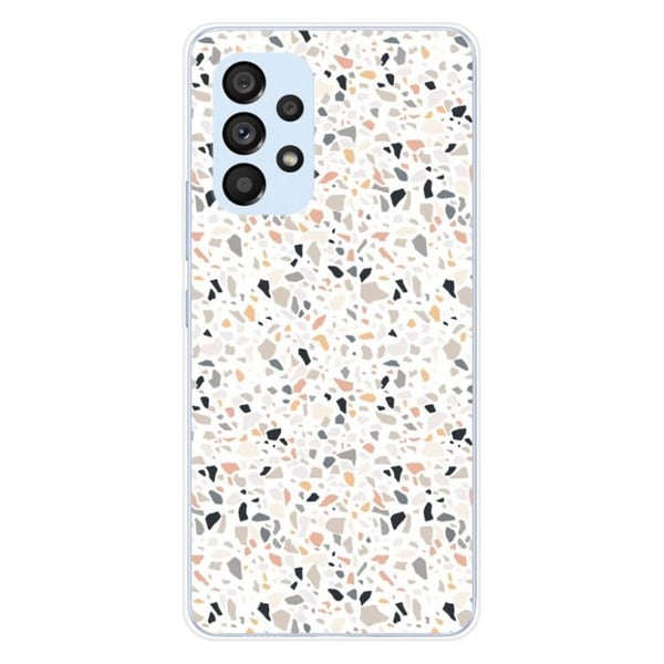 1001Coques - Silikonfodral kompatibelt med Samsung Galaxy A53 5G - Terrazzo-mönster i färg - Originaldesign tryckt i Frankrike
