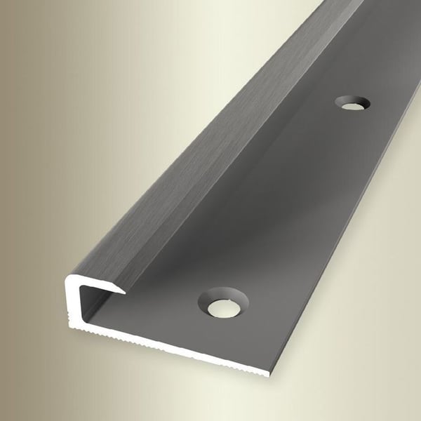 PROVISTON Stoppprofil 30 x 7 x 2500 mm Aluminiumprofil av hög kvalitet Slät Perforerad fräst fint borstad stål