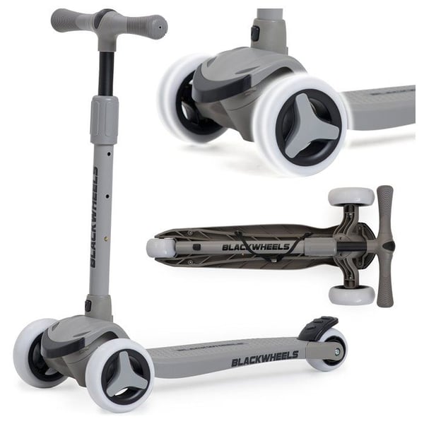 Kickbike - BLACKWHEELS - BLINK - 3 hjul - Grå - Säkert för barn