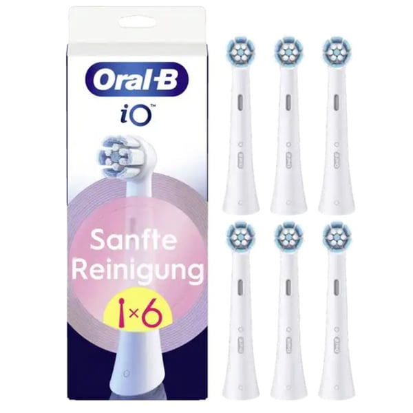 Oral-B Gentle Care White mjuka borsthuvuden för eltandborste 6 st.
