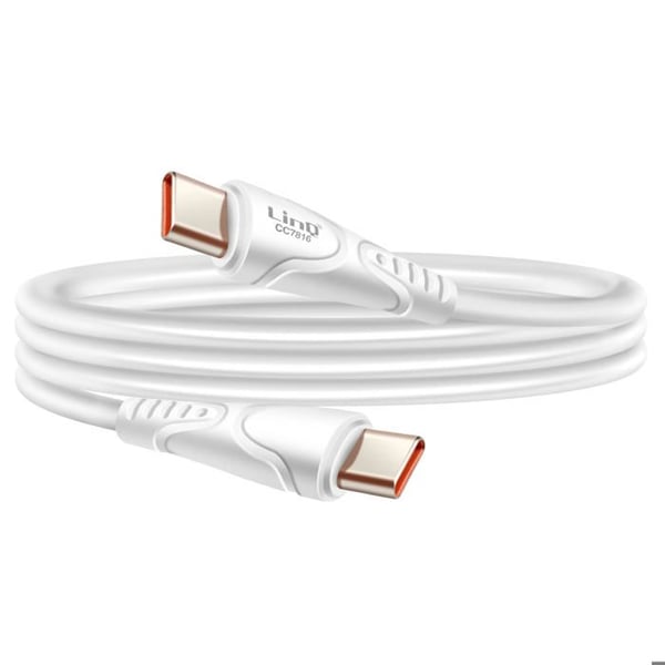 USB C-kabel - LINQ - 1m - Snabbladdning 80W - Flexibel silikon - 4A