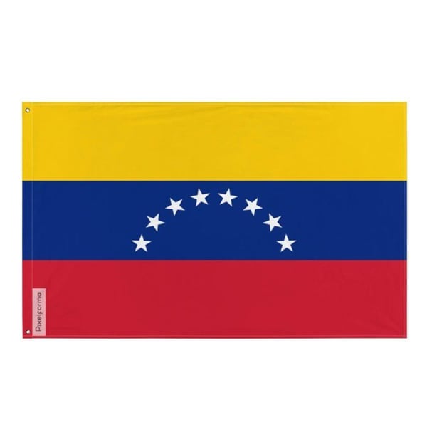 Venezuela Flagga – 120 x 180 cm – Hållbar Polyester – 2 Metallöglor – Inomhus / Utomhus – Pixelforma