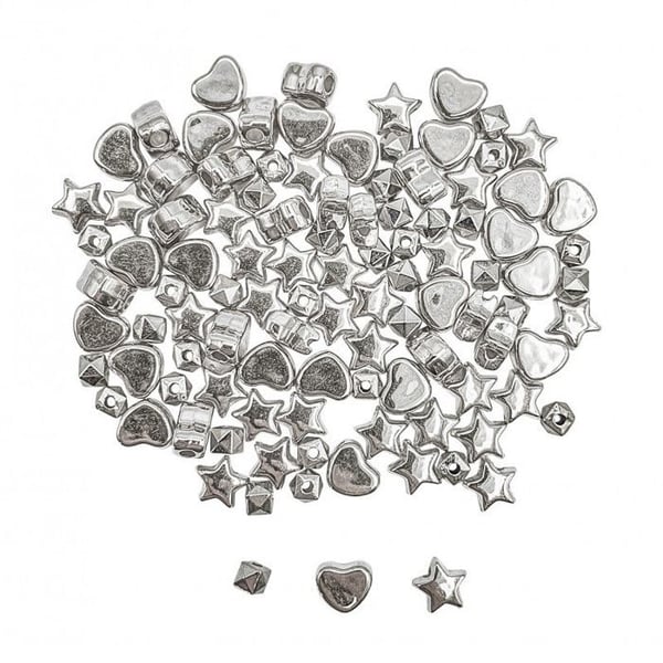 Pärlor - Heishi spacers - Silver - För smycken, halsband, armband - 3 mönster