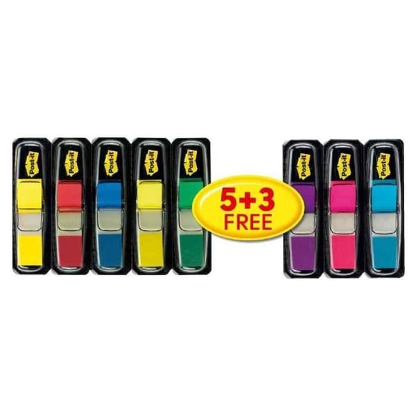 Markerbok Index Mini - POST-IT - 11,9 x 43,2 mm - 35 klistermärken - 5 gratis vid köp av 3