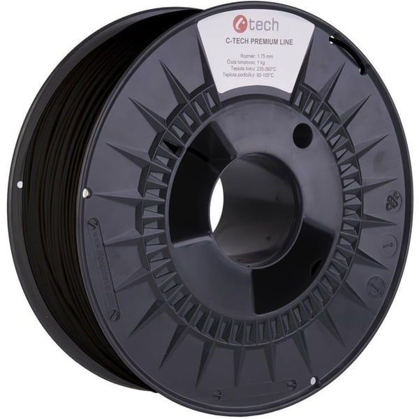 Filament PETG - C-TECH - Transport Sort RAL9017 - 1,75 mm - 1 kg - FDM