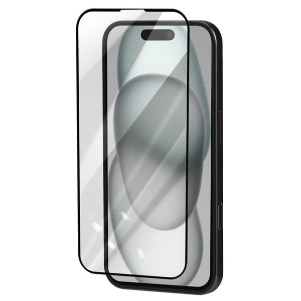 Skärmskydd - AVIZAR - iPhone 16 - Härdat glas - Keramik - Fulllim svart