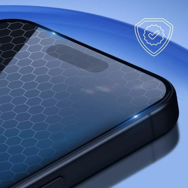 Skärmskydd - AVIZAR - iPhone 16 - Härdat glas - Keramik - Fulllim svart