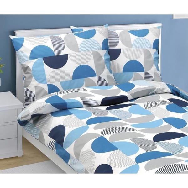 Lakan - BELLATEX - Blått bomull - 140 × 200 cm - 70 × 90 cm - Maskintvättbar
