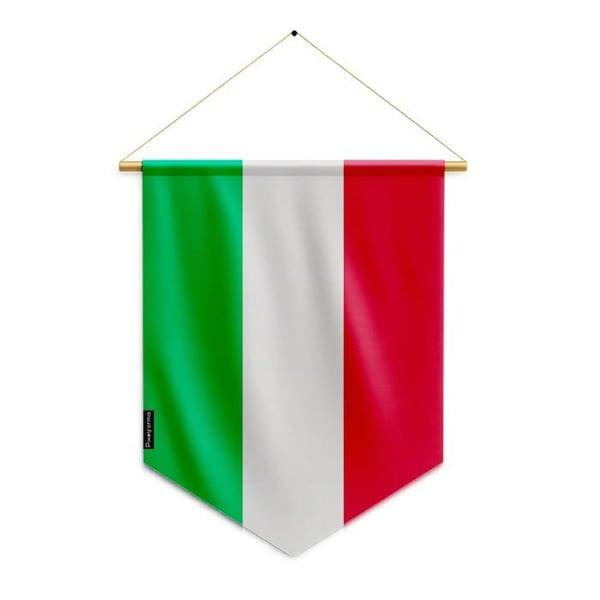Fanion – Italiens flagga – 30 x 45 cm – Polyester – Att hänga – Pixelforma