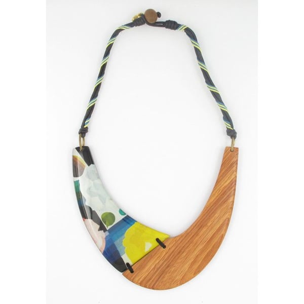 Fanny Fouks - Collier plastron bimatière
