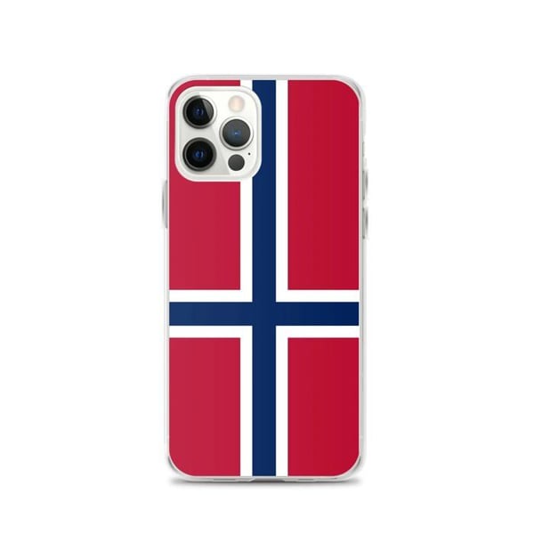 Mobilskal – Bouvetöns flagga – Kompatibel med iPhone 12 Pro – Mjukt fodral – Slitstarkt och Stötresistent - Silikon - Pixelforma