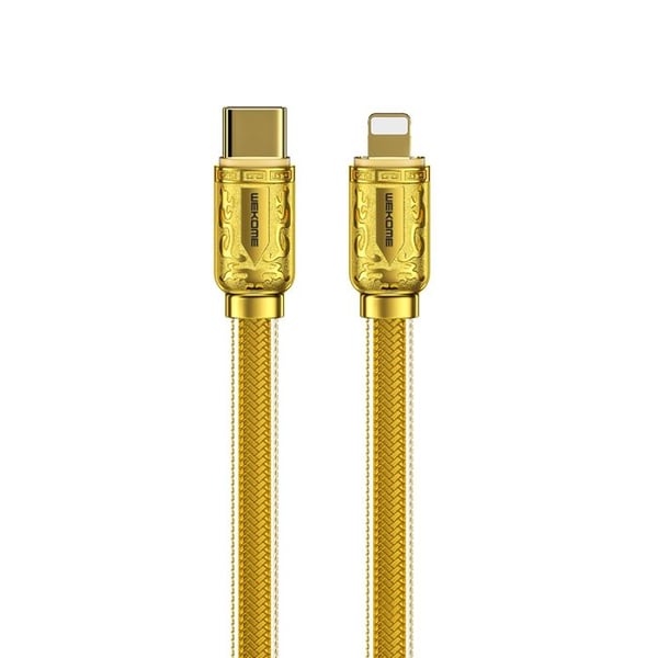 Anslutningskabel - WEKOME - WDC-163 - USB-C till Lightning - 20W - 1 m - Guld