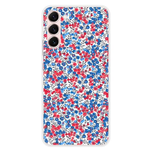 Tryckt silikonfodral kompatibelt Samsung Galaxy S23 Plus Liberty Wiltshire Blue