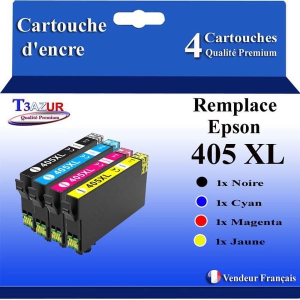 4 kompatibla patroner för Epson 405, 405XL för Epson Workforce Pro WF3820 WF3825 WF4820 WF4825 WF7310 WF7830 WF7835 WF7840