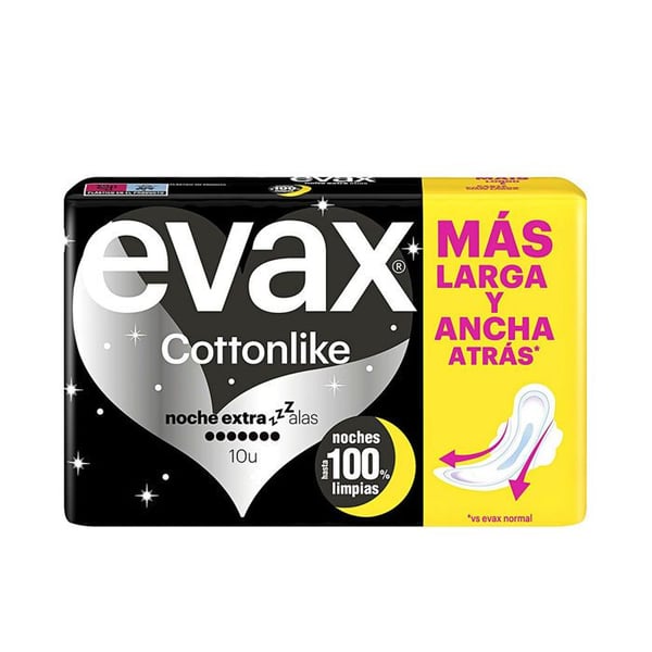 Hygienbindor Extra långa nattbindor EVAX COTTONLIKE 10 enheter