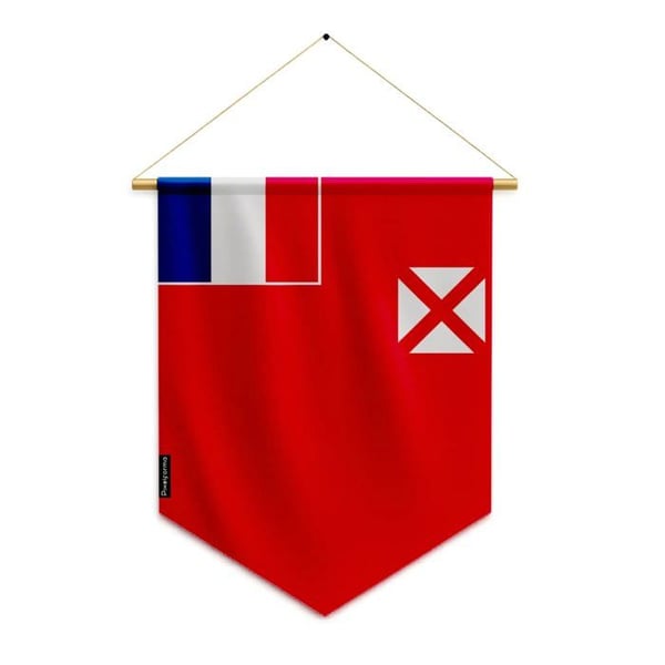 Fanion – Flagga från Wallis och Futuna – 30 x 45 cm – Polyester – Att hänga – Pixelforma