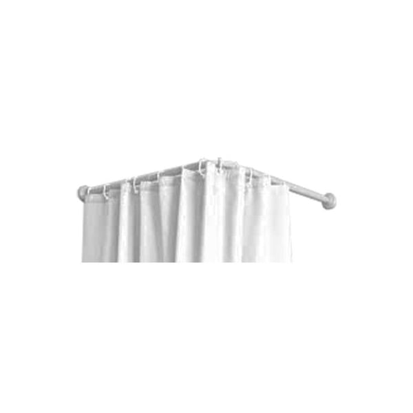 Vit stång för duschdraperi 80x80cm - Mirtak