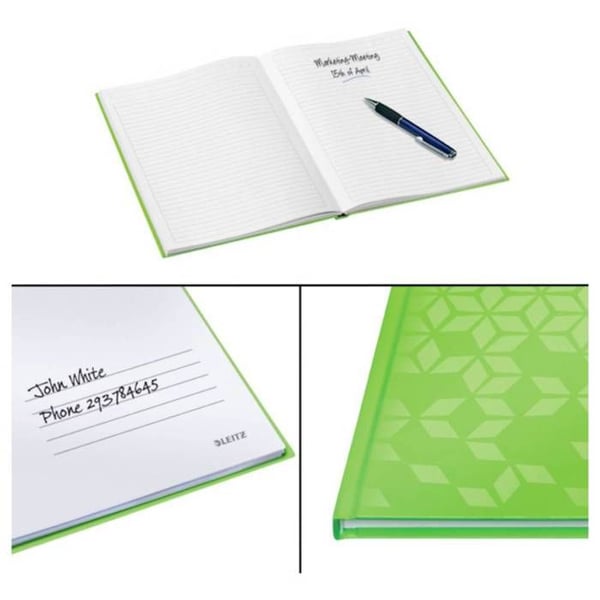 Leitz 46271054 Grön linjerad anteckningsbok Antal sidor: 80 DIN A5