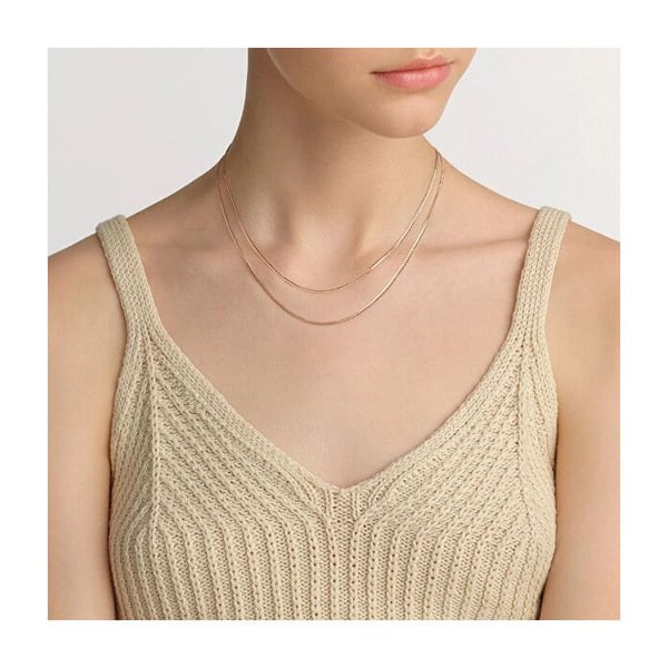 Halsband - DANIEL WELLINGTON - Elan DW00400544/7 - Kirurgiskt stål - Roséguld - 49 cm