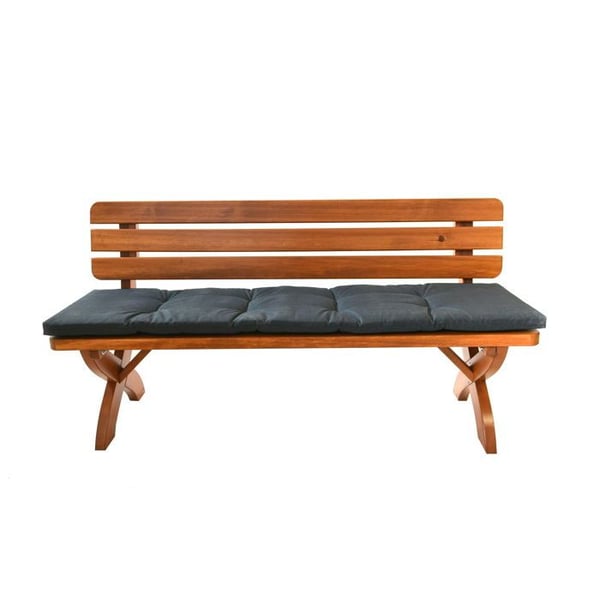 Bänk Kudde - ROJAPLAST - 162 x 42 cm - Grå - Bomull - Polyester