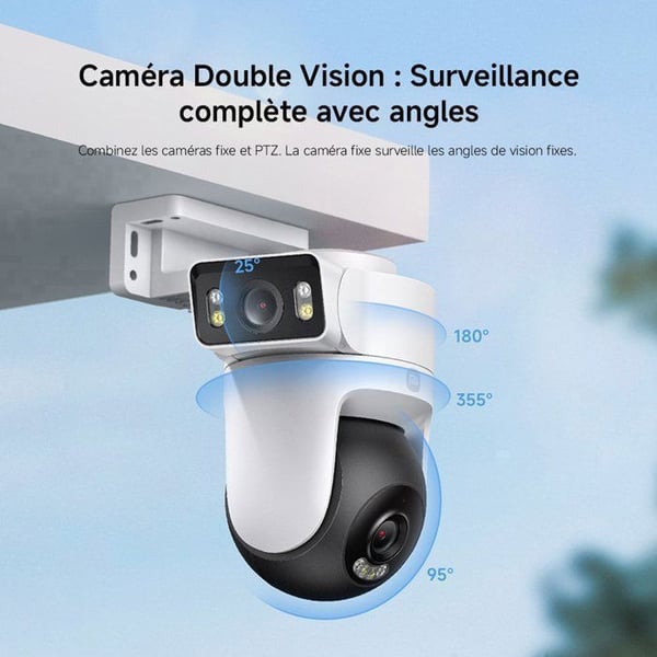 XIAOMI Utomhuskamera CW500 Dual - Övervakningskamera - Dubbelobjektiv 2.5K Ultra HD - WiFi 6 - AI-detektion