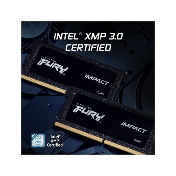 Modul minne - Kingston - FURY Impact - DDR5 - 16 Go - SO DIMM 262-stift - 4800 MHz