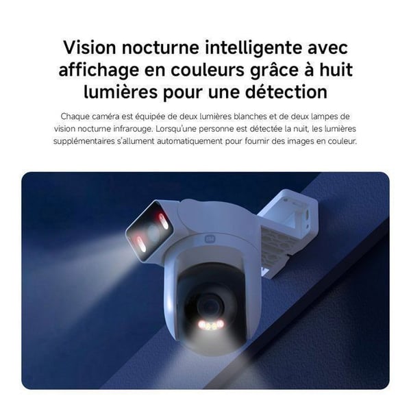 XIAOMI Utomhuskamera CW500 Dual - Övervakningskamera - Dubbelobjektiv 2.5K Ultra HD - WiFi 6 - AI-detektion
