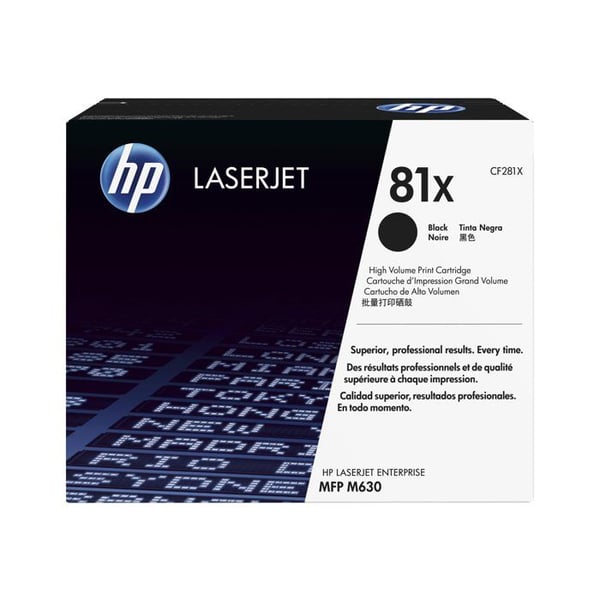 Tonerpatron - HP - 81X CF281X - Svart - Hög kapacitet - 25000 sidor