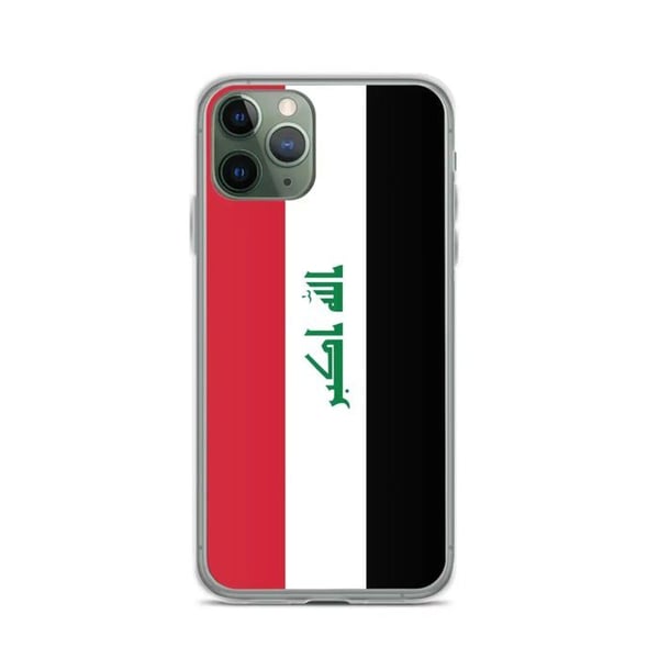 Telefonfodral – Irak Flagga – Kompatibel med iPhone 11 Pro – Mjukt Fodral – Slitstarkt och Stötsäkert - Silikon - Pixelforma