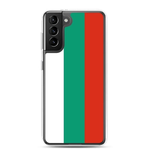 Mobilskal – Bulgariens flagga – Kompatibel med Samsung Galaxy S21 Ultra – Mjuk fodral – Slitstark och stöttålig – Pixelforma