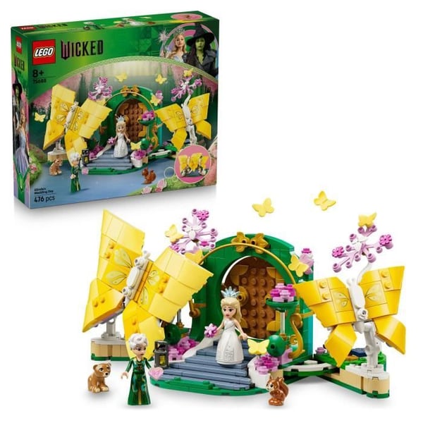 LEGO Wicked 75688 Glindas Bröllop - Leksak från 8 år - Fjärilsfigurer - Present