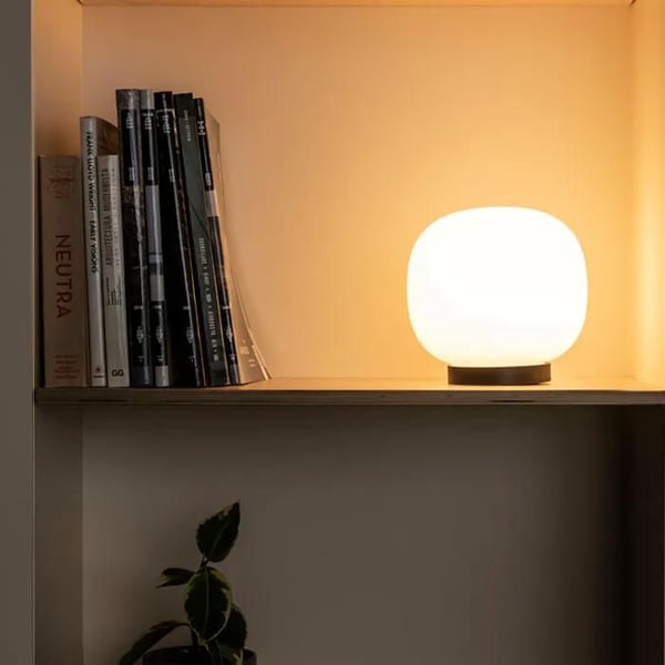 Skrivbordslampa - FARO - AMELIA - Svart Matt Globe - Stål - E27 15W