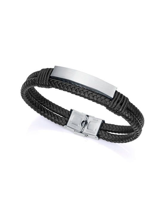 Armband - Viceroy Magnum 15145P01010 - Stål - Svart läder - 21,5 cm