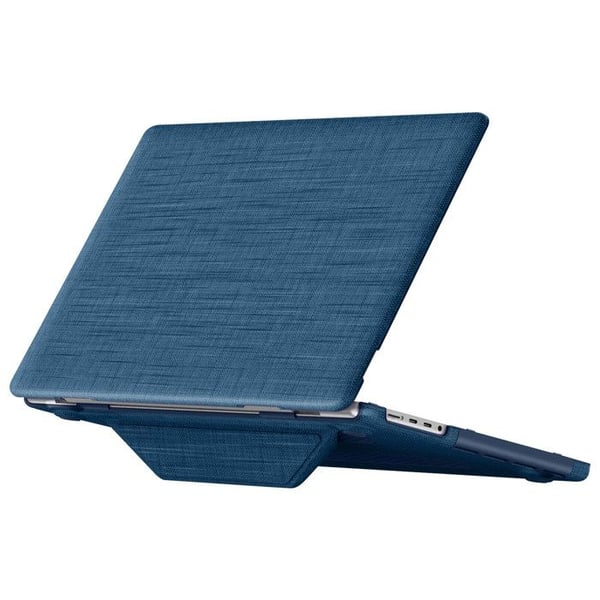 Fodral för MacBook Pro 16" i tyg med vikbart magnetstöd blått