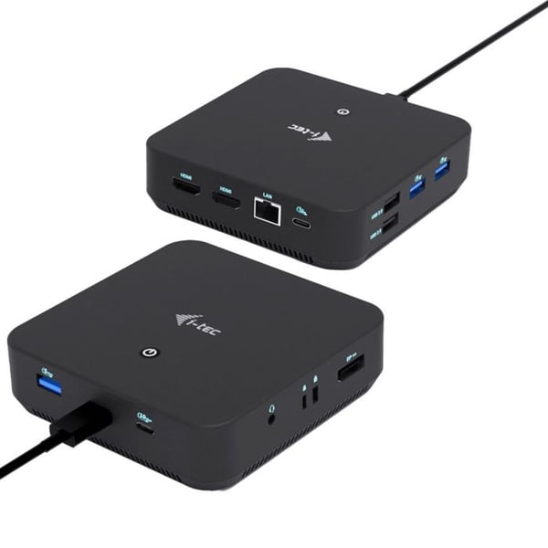 I-TEC Dockningsstation USB-C Dual HDMI 4K PD 100W Stöd för 3 Skärmar Svart