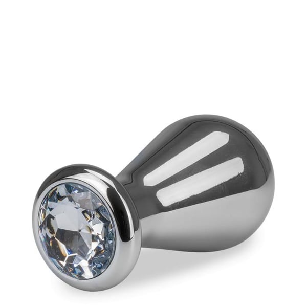 Metall analplugg rosaskjuts stor diameter - 3 storlekar - Diamant