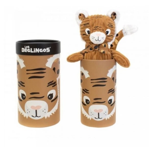 Les Déglingos - Doudou Petit helt enkelt "Melimelos lle Tigre" i kartong