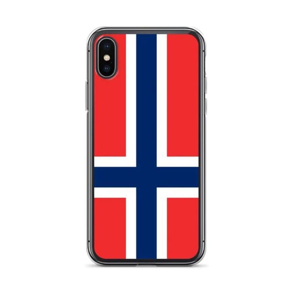 Mobilskal - PIXELFORMA - Norska flaggan - Kompatibel med iPhone XS Max - Mjuk - Stötabsorberande