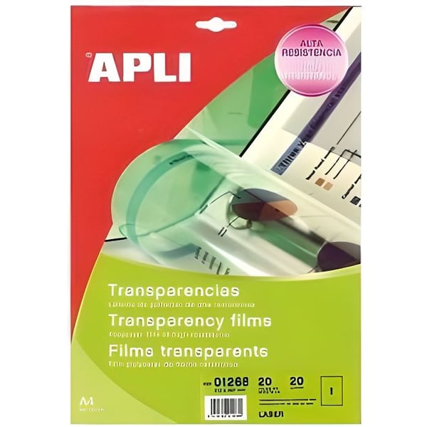 Film transparenter - APLI - Svart och Vitt - Laserskrivare - B/20 - Flerfärgad