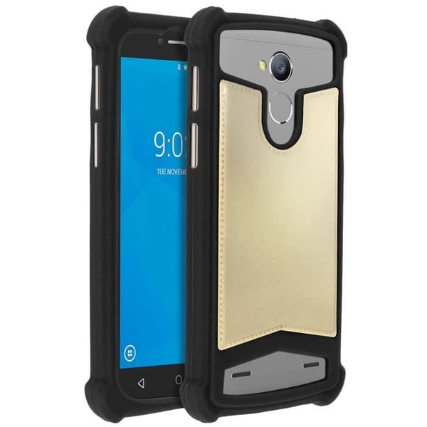 Smartphonefodral - AVIZAR - Universal - Silikongel - Stötsäkert skydd - Lädereffekt